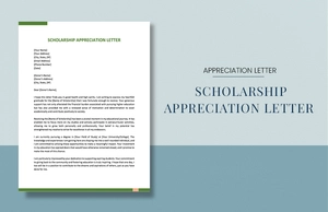 Scholarship Appreciation Letter