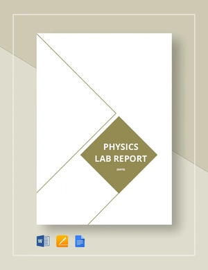 Physics Lab Report Template Physics Lab Report Template