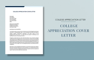 College Application Cover Letter