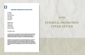 Internal promotion cover letter