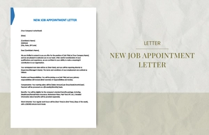 New job appointment letter