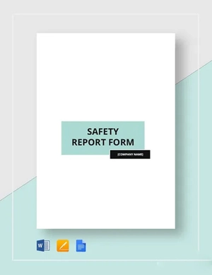 Safety Report Form Template