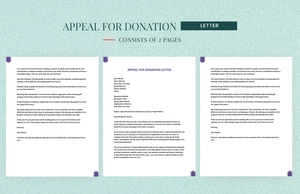 Appeal For Donation Letter Appeal For Donation Letter