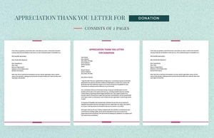 Appreciation Thank You Letter For Donation Appreciation Thank You Letter For Donation
