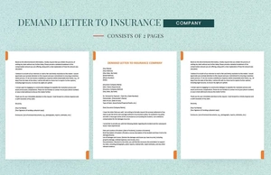 Demand Letter To Insurance Company
