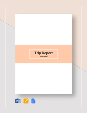 Trip Report Template Trip Report Template