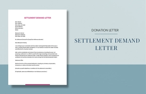 Settlement Demand Letter
