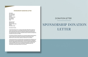 Sponsorship Donation Letter