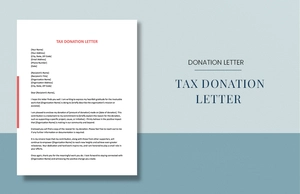 Tax Donation Letter