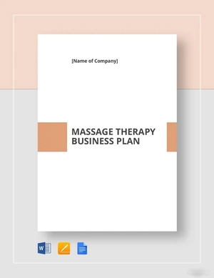 Massage Therapy Business Plan Template