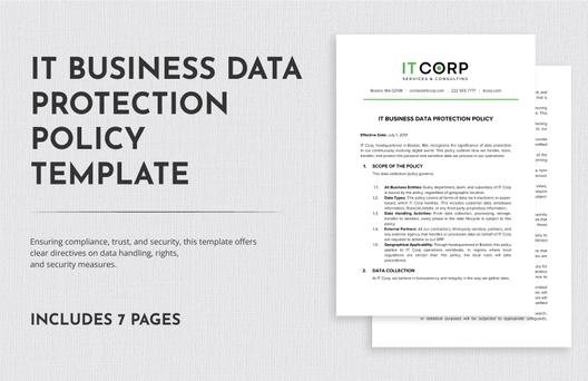 IT Business Data Protection Policy Template