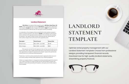 Landlord Statement Template
