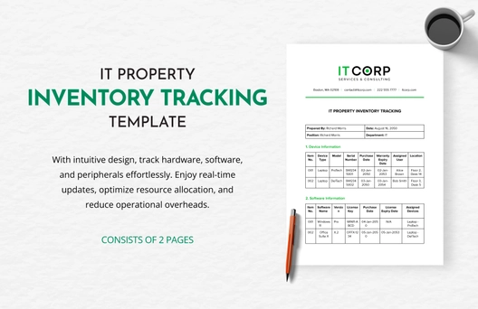 IT Property Inventory Tracking Template