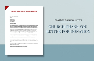 Church Thank You Letter For Donation Church Thank You Letter For Donation