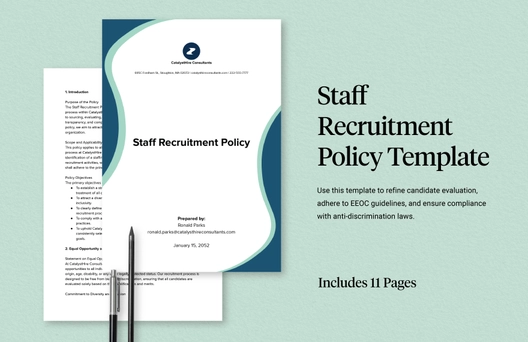 Staff Recruitment Policy Template