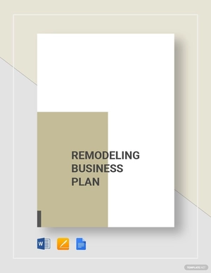 Remodeling Business Plan Template