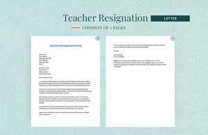 Teacher Resignation Letter