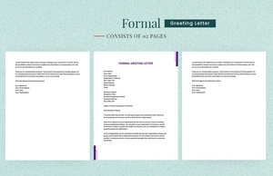 Formal Greeting Letter