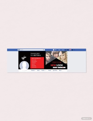 Barbershop Facebook Cover Page Template