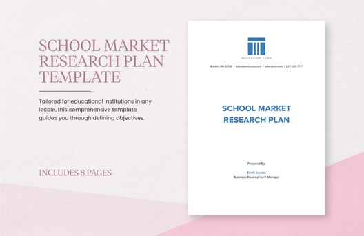 School Market Research Plan Template