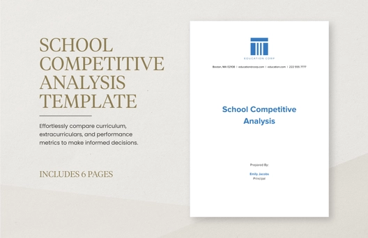 School Competitive Analysis Template