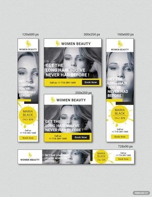 Beauty Parlor Banner Ads Template