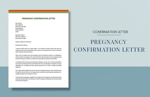 Pregnancy Confirmation Letter