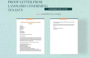 Proof Letter From Landlord Confirming Tenancy