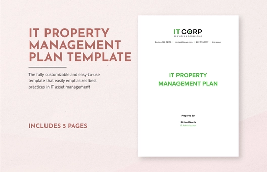 IT Property Management Plan Template IT Property Management Plan Template