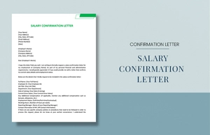 Salary Confirmation Letter