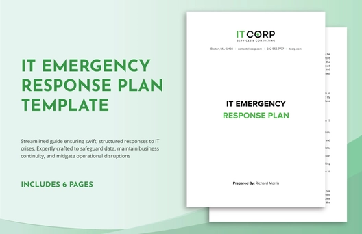 IT Emergency Response Plan Template