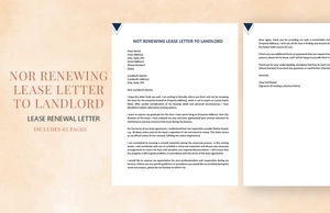 Not Renewing Lease Letter To Landlord