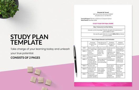 Study Plan Template
