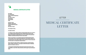 Medical certificate letter