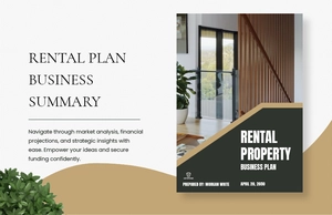 Rental Property Business Plan Template