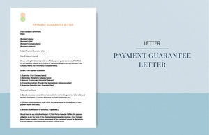 Payment guarantee letter