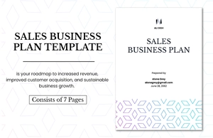 Sales Business Plan Template