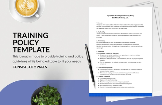 Training Policy Template