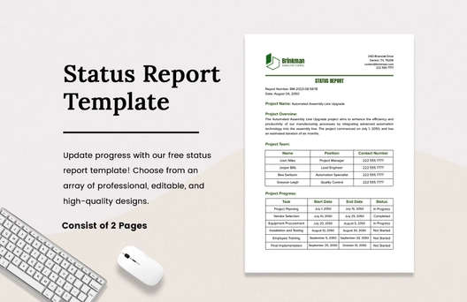 Status Report Template