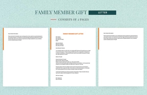 Family Member Gift Letter