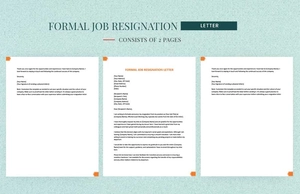 Formal Job Resignation Letter