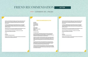 Friend Recommendation Letter