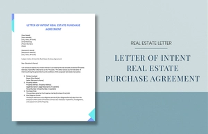 Letter of Intent Real Estate Purchase Agreement