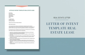 Letter of Intent Template Real Estate Lease Letter of Intent Template Real Estate Lease