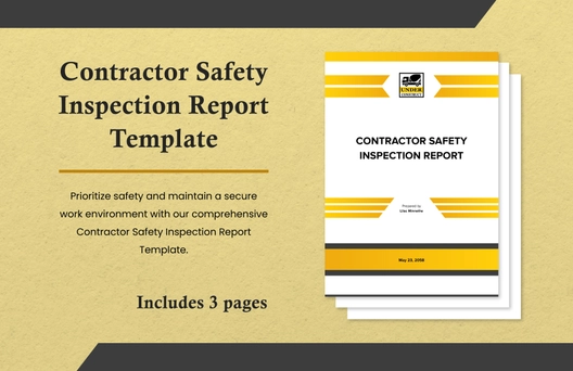 Contractor Safety Inspection Report Template Contractor Safety Inspection Report Template