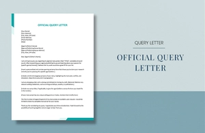 Official Query Letter