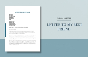 Letter To My Best Friend