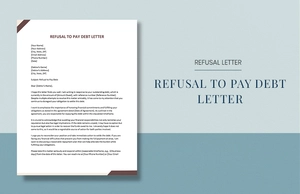 Refusal to Pay Debt Letter