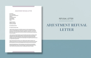 Adjustment Refusal Letter