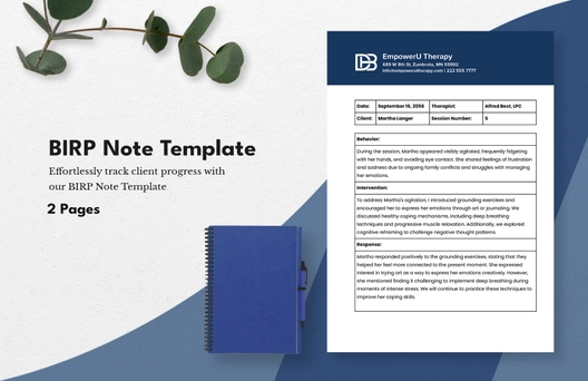 BIRP Note Template